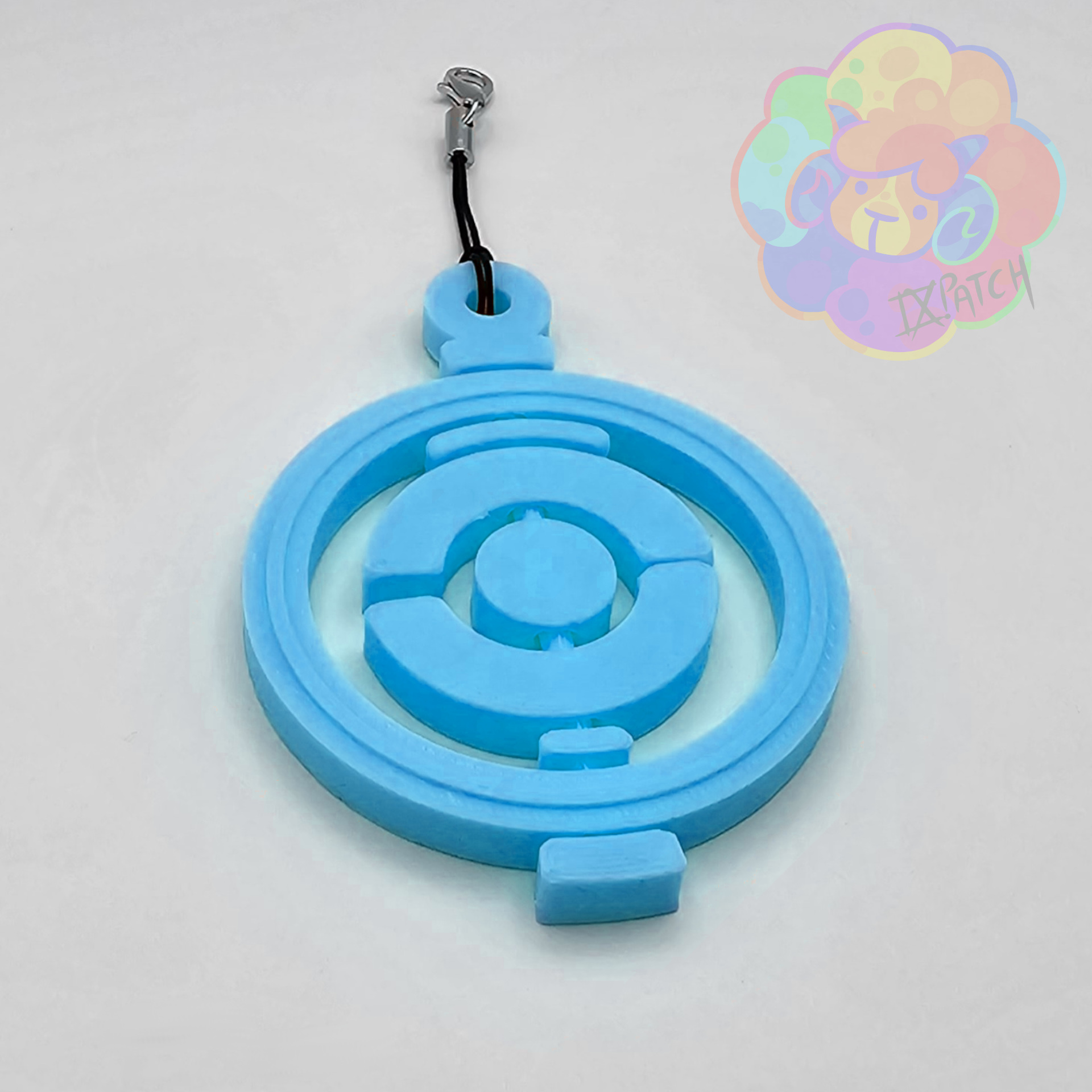 pok stop spinner keychain - mon go print-in-place by ixpatch tools gadgets pokemon game gaming videogame video nerd fidget flexi mobile pokestop app 3D print model - Mito3D