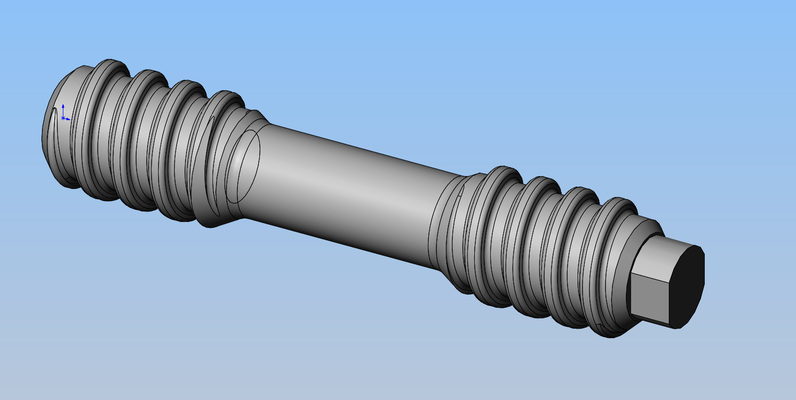 bolt m12x60 din 2510 by 3mprint pro education engineering bolts nuts screw washer m12 3d print model - Mito3D