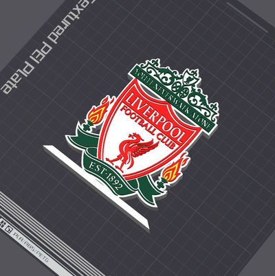 liverpool fc logo table supporter by 5kyrunn3r art panneaux logos ligue football angleterre lfc foie oiseau bundesliga ams prêt signe club 3d print model - Mito3D