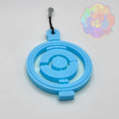 pok stop spinner keychain - mon go print-in-place by ixpatch tools gadgets pokemon game gaming videogame video nerd fidget flexi mobile pokestop app 3d print model - Mito3D