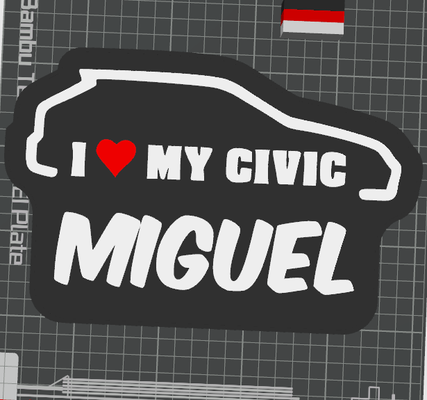 lightbox i amore my civico by miguelrua12 arte modelli 3d print model - Mito3D