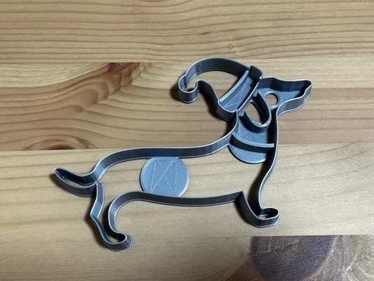 dachshund hat cookie cutter remixed by sziszi household house models cookiecutter dog 3d print model - Mito3D