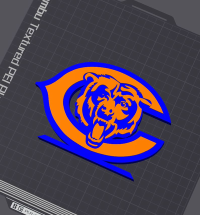 chicago ursos logotipo tabela ficar pé by 5kyrunn3r arte sinais logotipos placa ams pronto americano futebol nfl nacional liga superbowl 3d print model - Mito3D