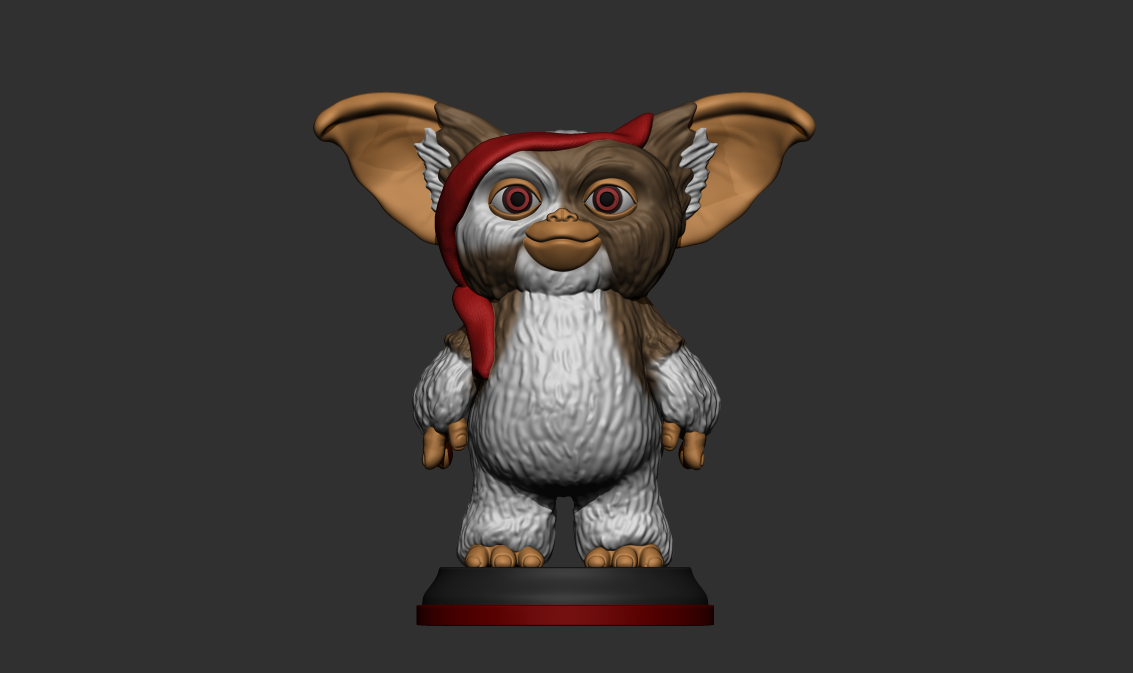 gizmo single multicolore by wekster giocattoli giochi personaggi gremlins mogwai multimateriale fan arte 3D print model - Mito3D