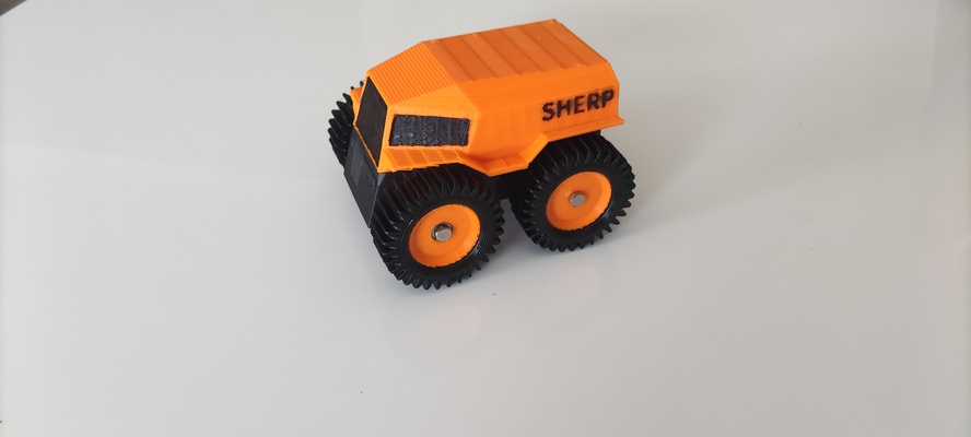 pequeno rc sherp by pumpkin20303 passatempo faça robótica rccar tinytrak rcsherp mini robô servo 3d print model - Mito3D