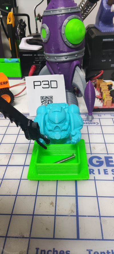 gridfinity chibi spaceman holder remixed by pumpkin20303 tools organizers 40k grimdark grimdarkfuture warhammer spacemarine 3d print model - Mito3D