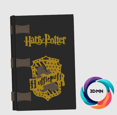 harry vasaio libro scatola tassorosso remixato by 3dmn oggetti scena cosplay potter magia copertina guaina conservazione ams multicolore procedura guidata divertimento freddo pratico hogwarts 3d print model - Mito3D