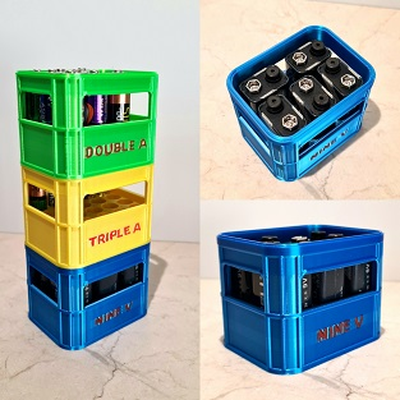 batterie kiste by 3d druckt geschenke werkzeuge veranstalter organisator 3d print model - Mito3D