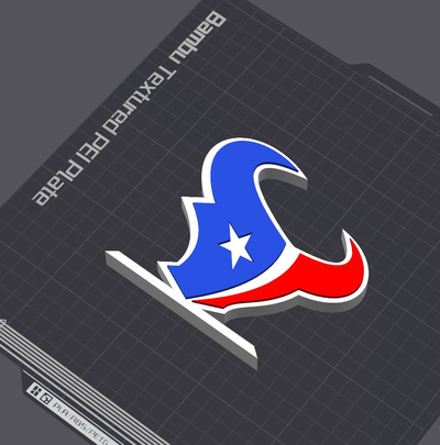 houston texanos logo mesa estante soporte by 5kyrunn3r arte señales logos fútbol americano firmar ams listo nfl nacional liga estados unidos superbowl 3d print model - Mito3D