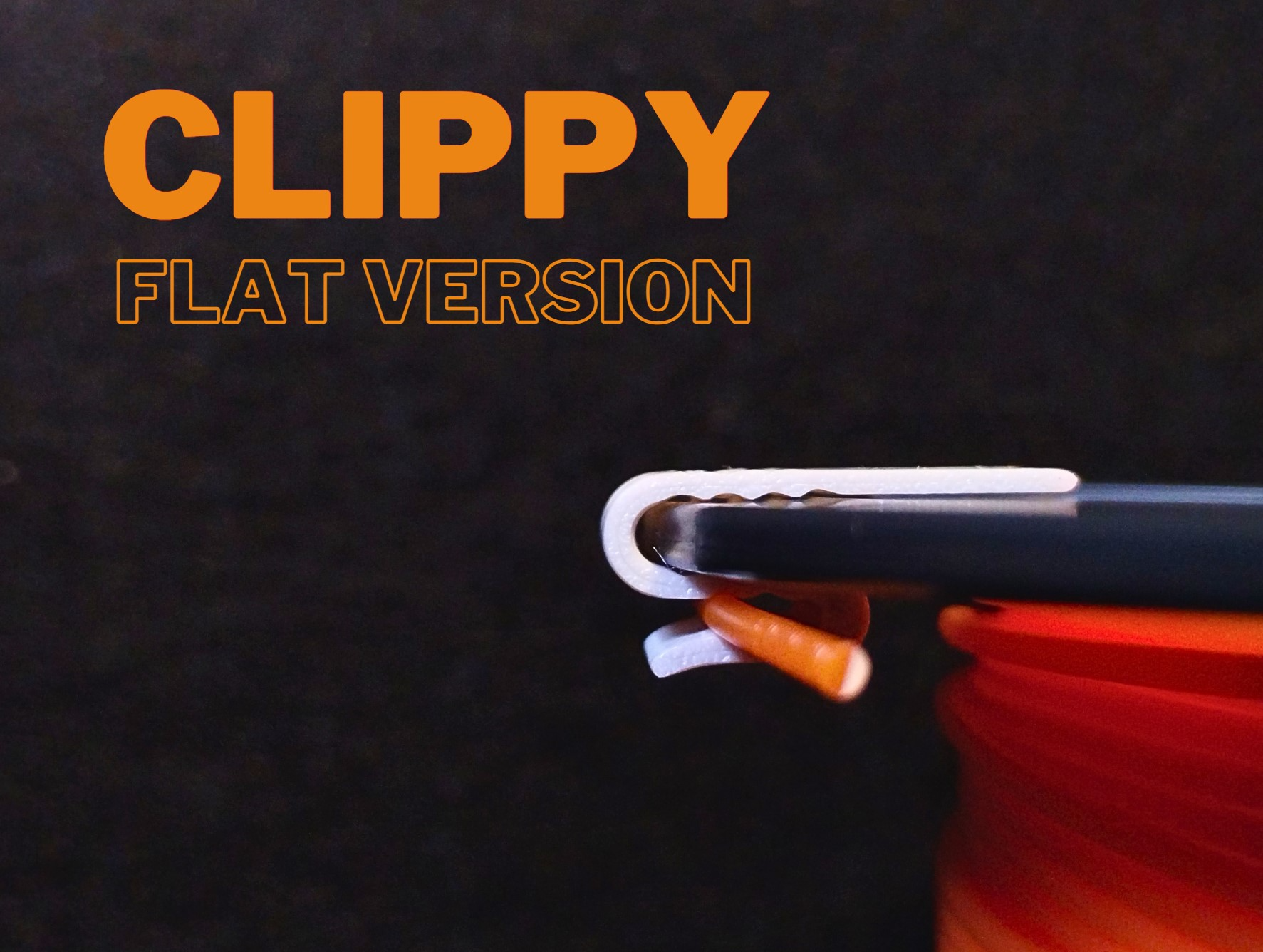 clippy - filament clip flat version by ilab 3d printer accessories spool holder grip pla spools x1 p1p p1s bambu lab 3D print model - Mito3D