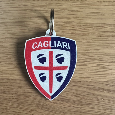 cagliari schlüsselbund portachiavi by 3dingo kunst zeichen logos calcio fußball italienisch serie schlüsselring 3d print model - Mito3D