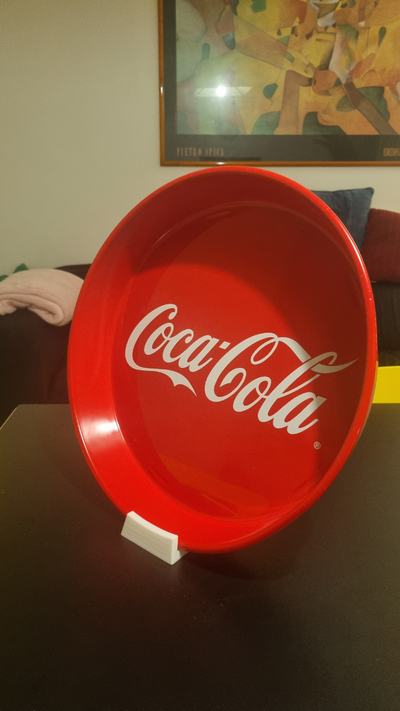 tray holder by pietrocailotto01 household decor coca cola stand home accessories 3d print model - Mito3D