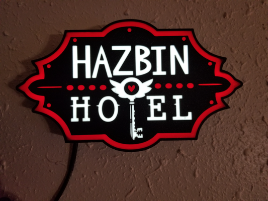 hazbin hotel sign lightbox by theurbanarmorer art signs & logos 3d print model - Mito3D