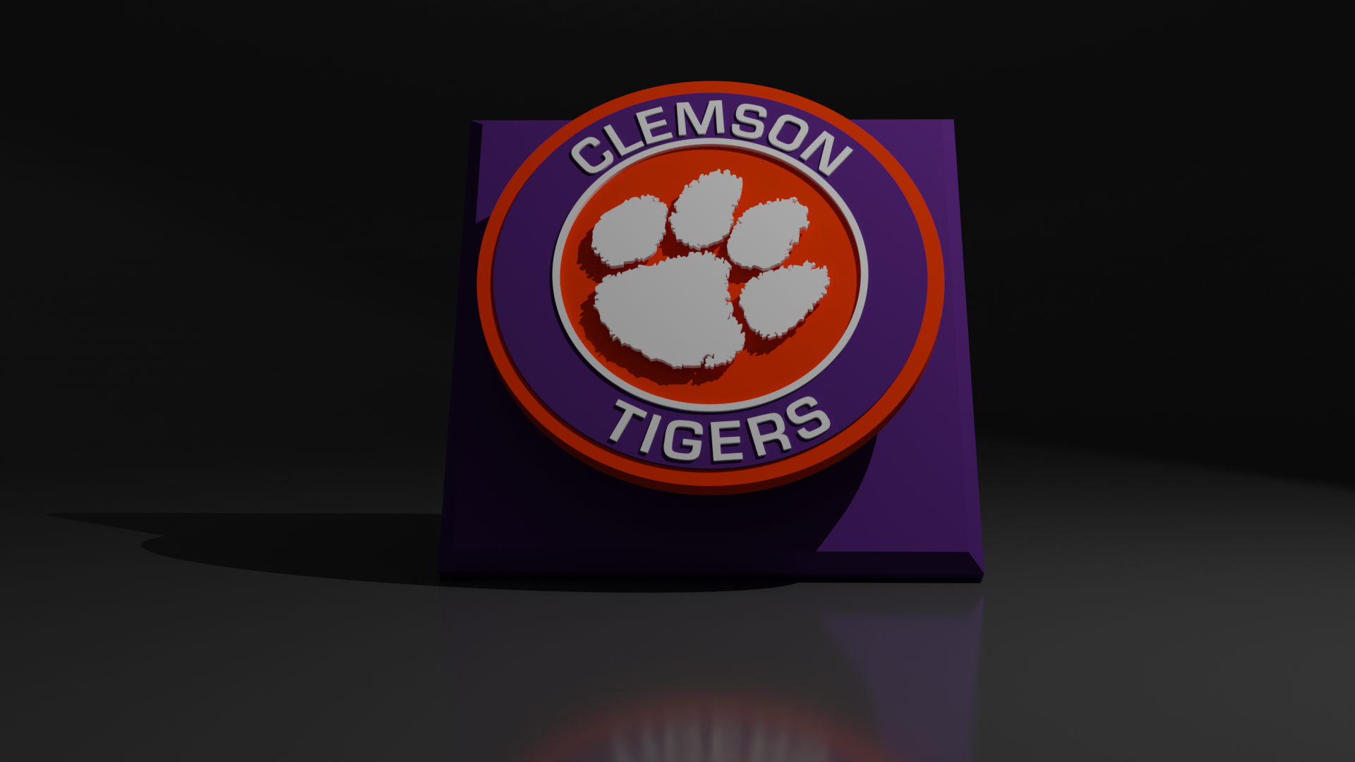 ncaa clemson università tigri galleggiante logo cartello by hangardesigns arte segni loghi calcio pallacanestro baseball pallavolo gli sport cantare multicolore 3D print model - Mito3D