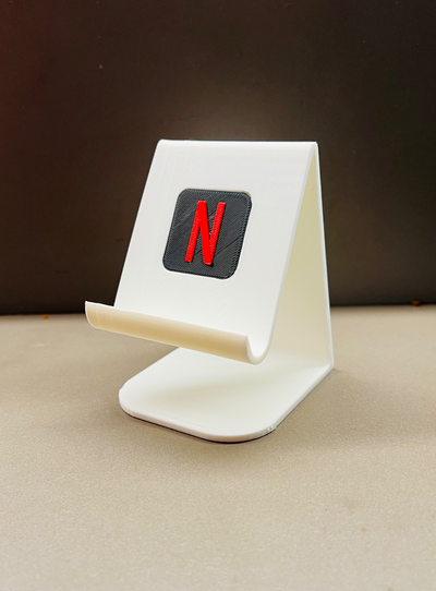 phone stand holder netflix - youtube by aleprotti tools gadgets iphone samsung oppo xiaomi 3d print model - Mito3D