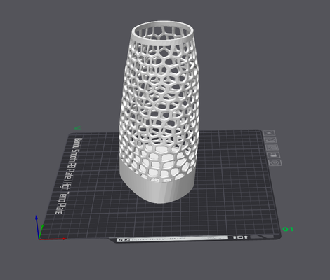 geometrico vaso by printsolution generativo 3d modello my casa arredamento fiore arte 3d print model - Mito3D