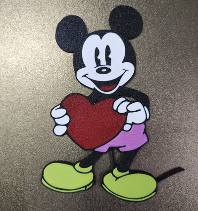 mickey souris l'amour by michal0082 art 2d saint valentin journée valentines valentinesday2023 valentinesday2024 cadeau saint valentin cadeaux souris disney mickeymouseamour cœur décor ar 2024 3d print model - Mito3D