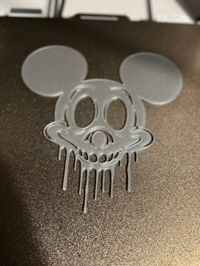 mickey grusel by brian 3d kunst 2d disney mauer halloween 3d print model - Mito3D