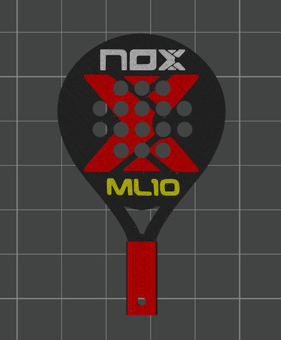 lavero padel nox colores by josedj art coin & badges llavero llaveros raqueta 3d print model - Mito3D