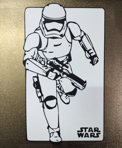 running trooper by michal0082 art signs & logos sign contest hanger star starwars wars bookmark character characters storm tropper runningtrooper 3d print model - Mito3D