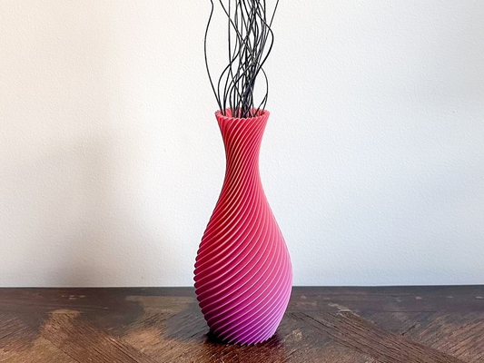 spiral vase by buzzzz generative 3d model my mode makemyvase wave 3d print model - Mito3D