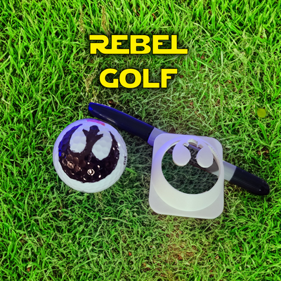 rebel golf - ball marking template by makers mashup hobby & diy sport outdoors sports individualsports sportinggoods marker golfer golfball starwars 3d print model - Mito3D