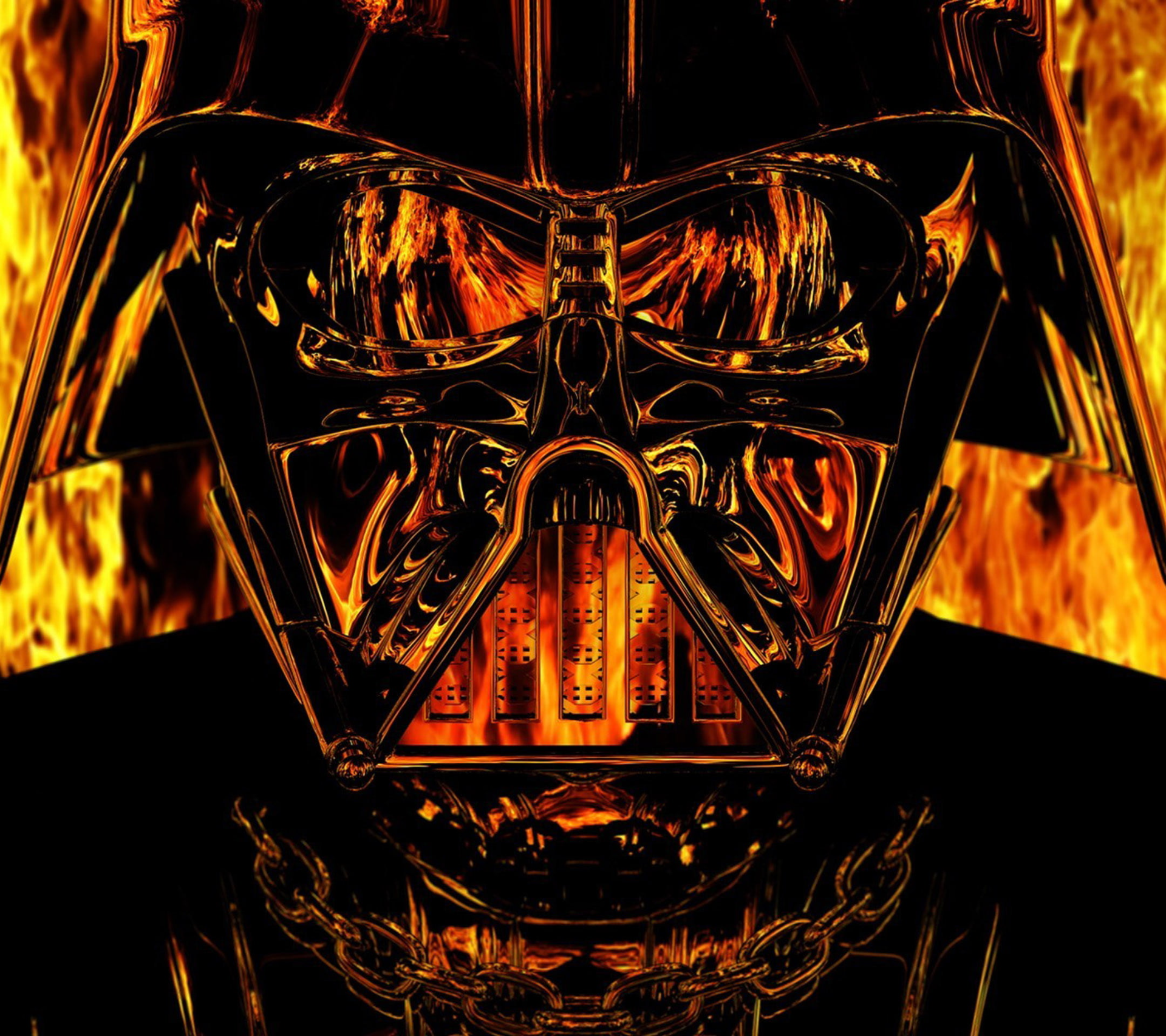 darth vader in flames by bunkwire generative 3d model hueforge & lithophane jedi star wars characters art 3D print model - Mito3D