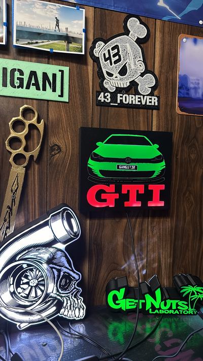 mk7 vw gti lightbox by tropicgtiturbo art signs & logos volkswagen vag audi golf cars slammed stance carculture carart 3d print model - Mito3D