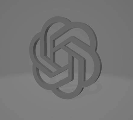 chatgpt parede logotipo by willay23 arte 2d openai 3d print model - Mito3D