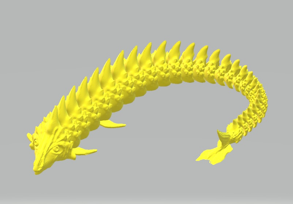 flexy serpent by fletch22 toys & games flex toy 3d print model - Mito3D