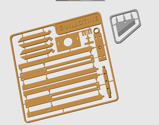 miniature guillotine kit card remixed by delco4life props & cosplays 3d print model - Mito3D