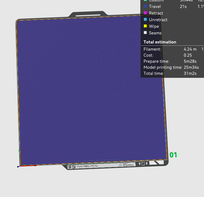 size a1 first layer adhesion levelling test by harkrit123 3d printer models calibration bed 3d print model - Mito3D