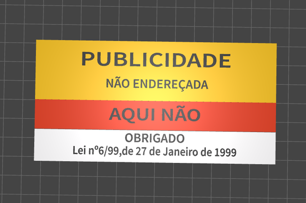 publicidade - aqui n o by saitam generative 3d model my sign 3d print model - Mito3D