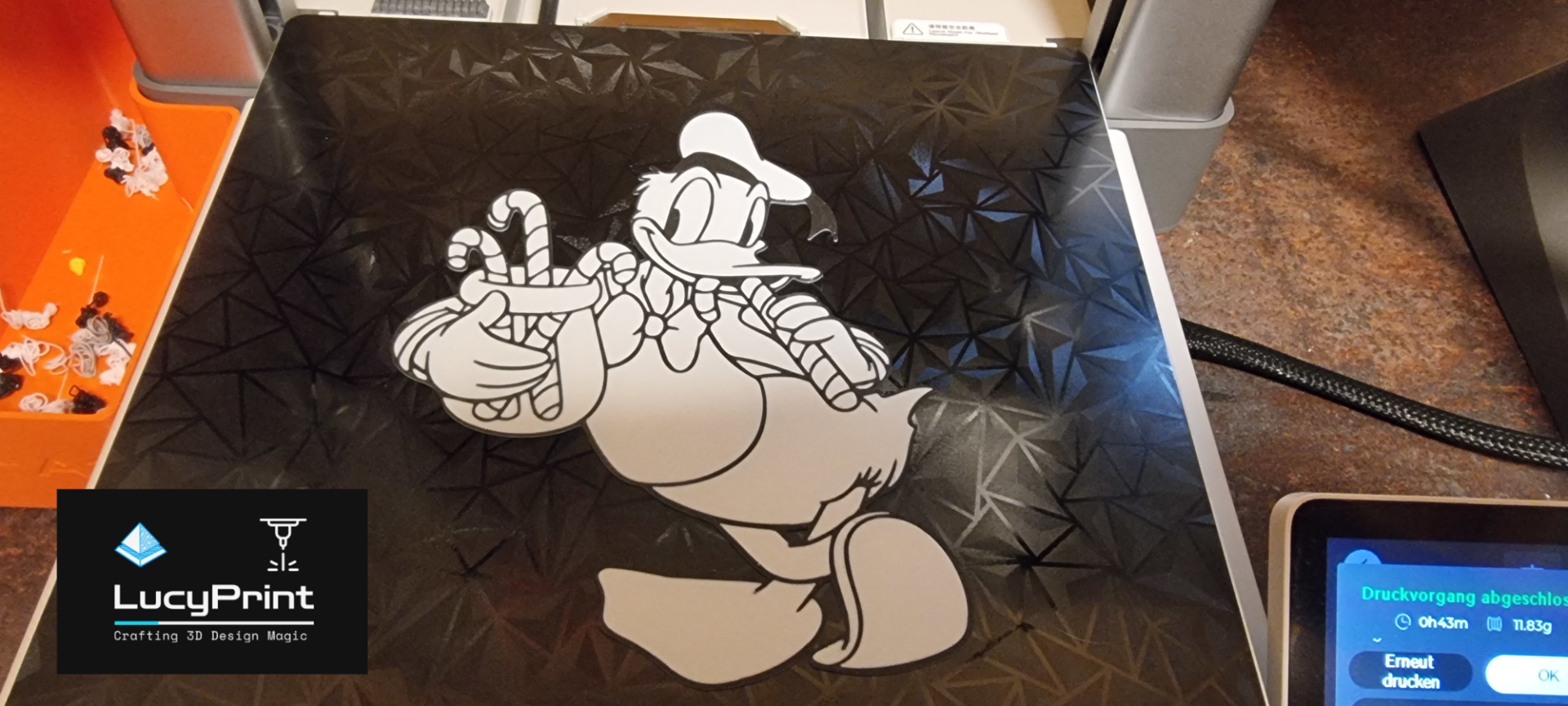 donald canard 2d mural by lucyprint art disney ar 3D print model - Mito3D