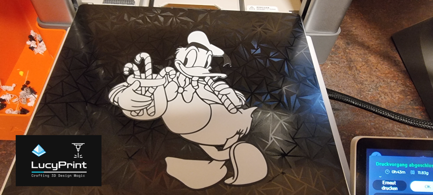 donald canard 2d mural by lucyprint art disney ar 3d print model - Mito3D