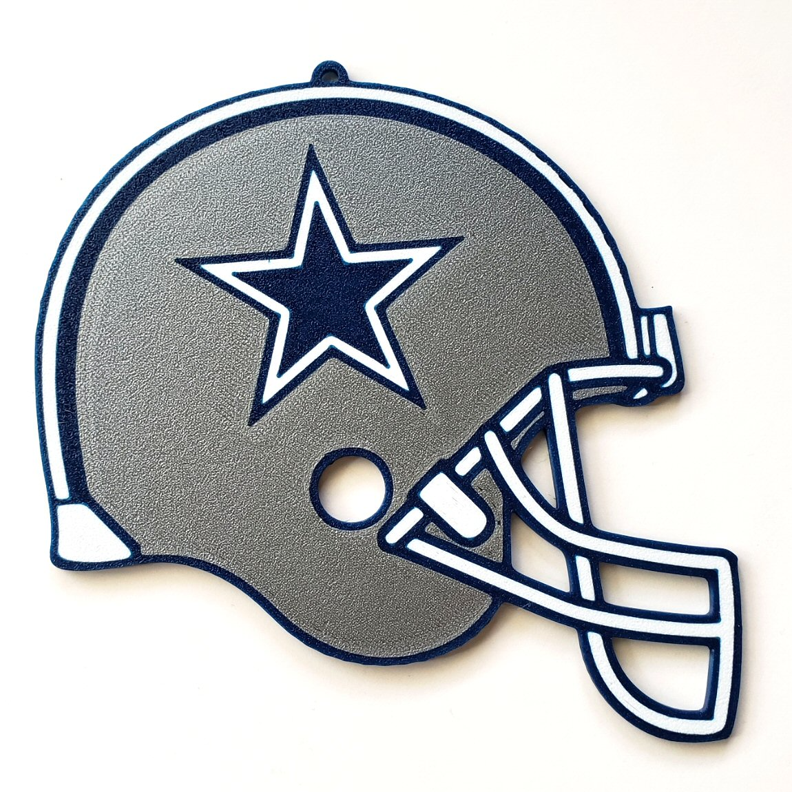 dallas cowboys capacete by getppinted3d passatempo faça esporte ar livre futebol nfl esportes engrenagem ventilador admirador arte 3mf ams 3 cor estrela janela decoração escritório novidade chaveiro 3D print model - Mito3D