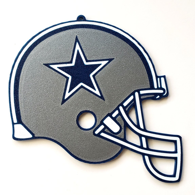 dallas cowboy casco by getppinted3d passatempo fai sport all'aperto calcio nfl gli ingranaggio fan art 3mf ams 3 colore stella finestra arredamento ufficio novità portachiavi 3d print model - Mito3D