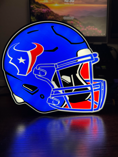 texanos caixa luz by nerd gênio coletivo arte sinais logotipos houston texano texas solitário estrela esporte esportes futebol pé bola capacete mascarar equipe times nação super tigela superbowl nfl presente 3d print model - Mito3D