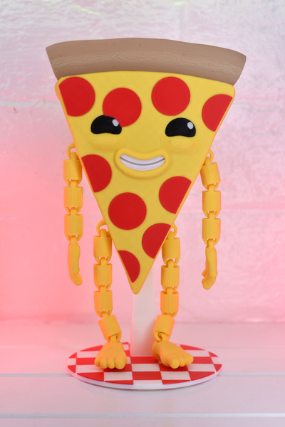 flexi brega pepperoni pizza articulado ficar pé by selecionar brinquedos jogos personagens brinquedo comida ny iorque 3d print model - Mito3D