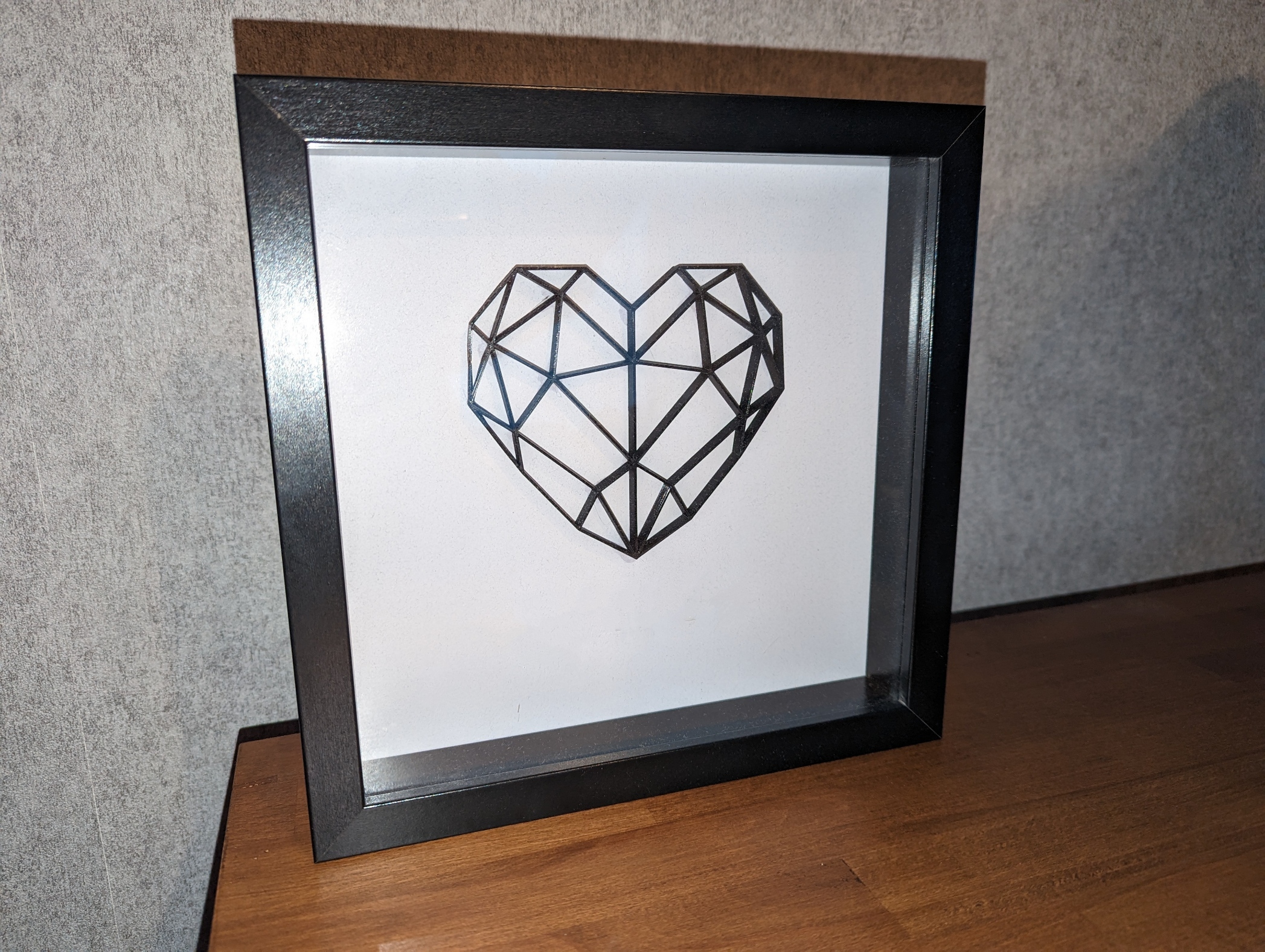 poly heart ribba frame ikea by markus710 art models lowpoly minimalist valentine valentinesday valentinesdaygifts heartvalentinesday wallart minimalistic valentinegift girlfriend girlfriendgift 3D print model - Mito3D