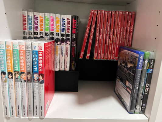 double espace rangement ikea gamelle by elp ménage bureau manga livre organisation nintendo commutateur jouer gare playstation xbox ps5 ps4 3d print model - Mito3D