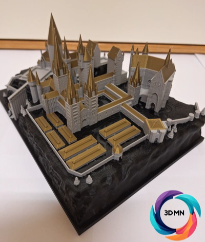 harry töpfer hogwarts by 3dmn requisiten cosplays potter schloss fantasie magie magier ams mehrfarbig spaß cool stütze mini zahl 3d print model - Mito3D