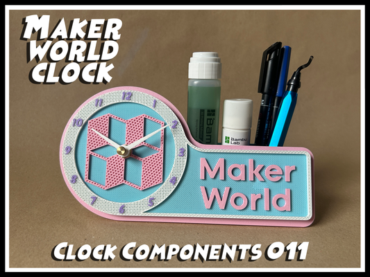 clock components 011 - maker world by b-lab 3d printer accessories mystery box hardware kit accessory pen holder blab bambulab 3d print model - Mito3D