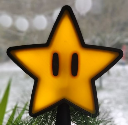 super mario stella dell 39 albero natale by laserkatz domestico arredamento giochi ornamento 3d print model - Mito3D