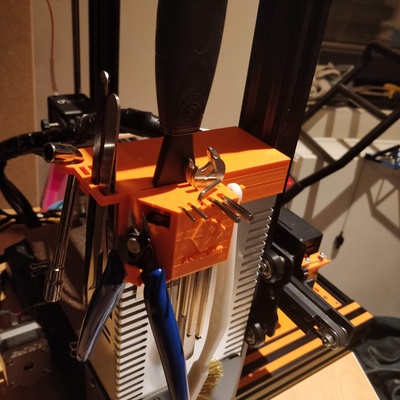 anycubic mega zero 20 tool holder psu remixed by crafty maker 3d printer accessories toolholder anycubicmegazero 3d print model - Mito3D