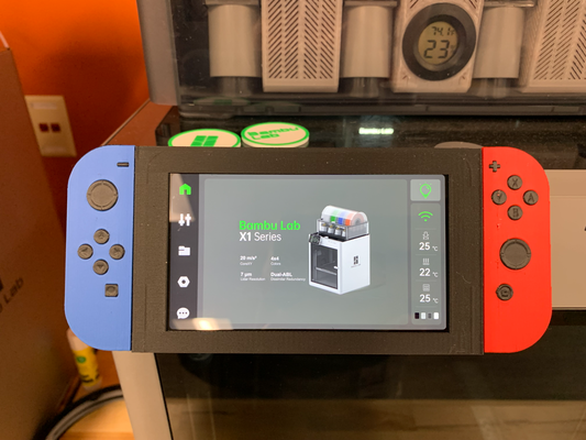 lcd quadro armação bambu carbono x1 by james afinar 3d impressora acessórios bambux1carbon switch nintendo nintendo interruptor tela cobrir bainha 3d print model - Mito3D