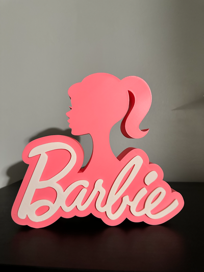 barbie zeichen kernstück by eulisesalarcon kunst logos mädchen rosa 3d print model - Mito3D