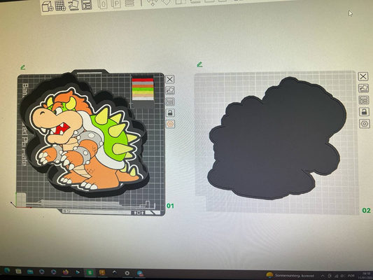 re bowser koopa lightbox by miguelrua12 arte modelli lampe 3d print model - Mito3D