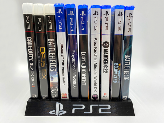 ps2 playstation game holder disc case by user 1068934888 hobby & diy electronics gamer video games 3d print model - Mito3D