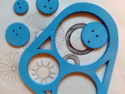 spirograph by bea res toys & games outdoor toy christmas pencil geometric children gear fun drawing creativity thingiverse makeredchallenge mandala 3d print model - Mito3D